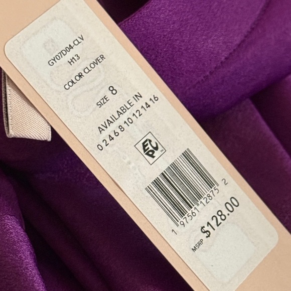 BCBGeneration 8 Surplice Neck Clover Plum Long Sleeve Mini Wrap Dress - Picture 11 of 14